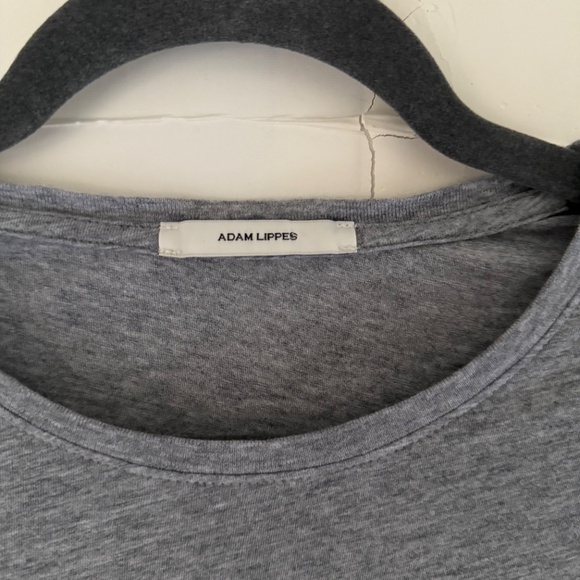 Adam Lippes | Size Small Classic Heather Grey Tee – 100% Prima Cotton - Picture 5 of 7